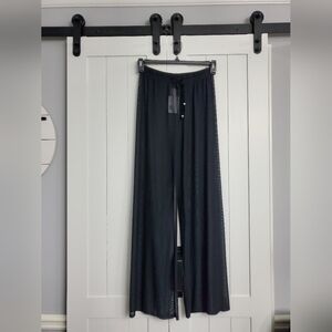 Sheer Mesh Wide-Leg Pants. NEW!